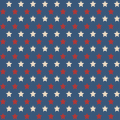American stars seamless pattern
