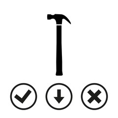 hammer icon stock vector illustration flat design