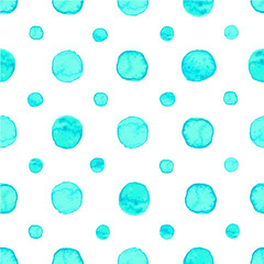 Seamless watercolor dots pattern
