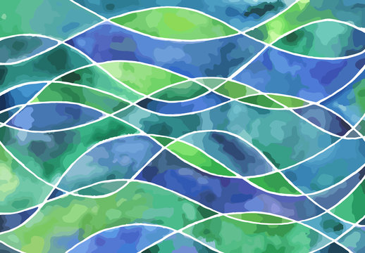 Waves watercolor backgrounds