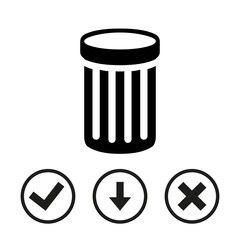 trash bin icon stock vector illustration flat design