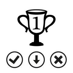 champions cup icon stock vector illustration flat design
