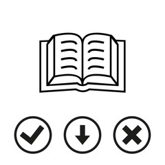 book icon stock vector illustration flat design