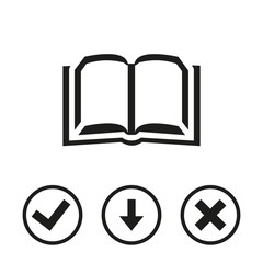 book icon stock vector illustration flat design