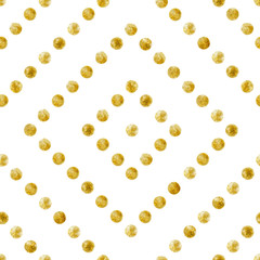 Geometric Seamless pattern of golden sequins