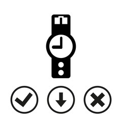 wristwatch icon  stock vector illustration flat design
