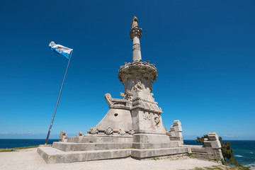Fototapeta na wymiar Nineteenth century Monument to Marques of Comillas, Comillas, Cantabria, Spain.