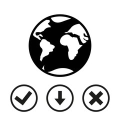 Earth icon stock vector illustration flat design
