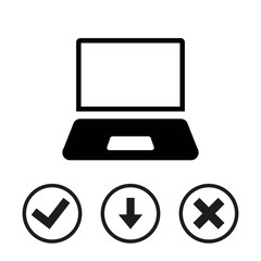 laptop icon stock vector illustration flat design
