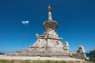 Fototapeta na wymiar Nineteenth century Monument to Marques of Comillas, Comillas, Cantabria, Spain.