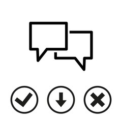 Speech Bubbles Icon. Chat pictogram icon stock vector illustration