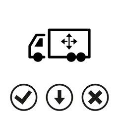 truck icon stock vector illustration flat design