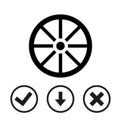 Obraz premium wheel icon stock vector illustration flat design