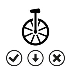 Fototapeta premium unicycle icon stock vector illustration flat design