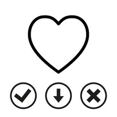 Obraz premium heart icon stock vector illustration flat design