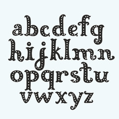 Modern vector calligraphic font