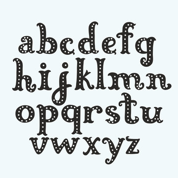 Modern vector calligraphic font