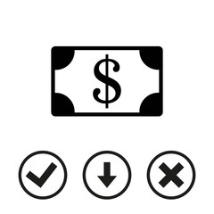 dollar money icon stock vector illustration flat design