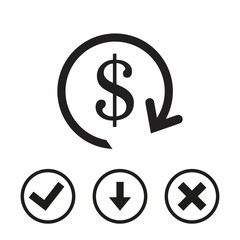 dollar money icon stock vector illustration flat design