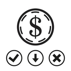 dollar money icon stock vector illustration flat design