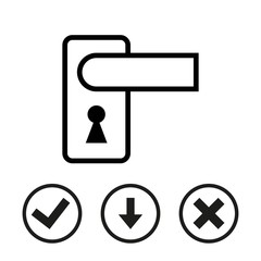 door handle icon stock vector illustration flat design
