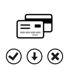 card credit  icon stock vector illustration flat design