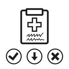 Doctor with clipboard. clipboard with checklist. Medical report icon stock vector illustration flat design