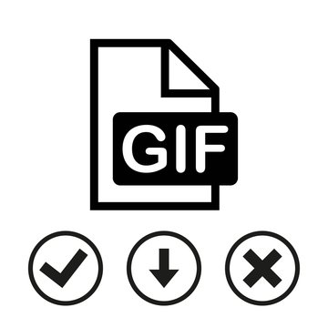 gif icon stock vector illustration flat design