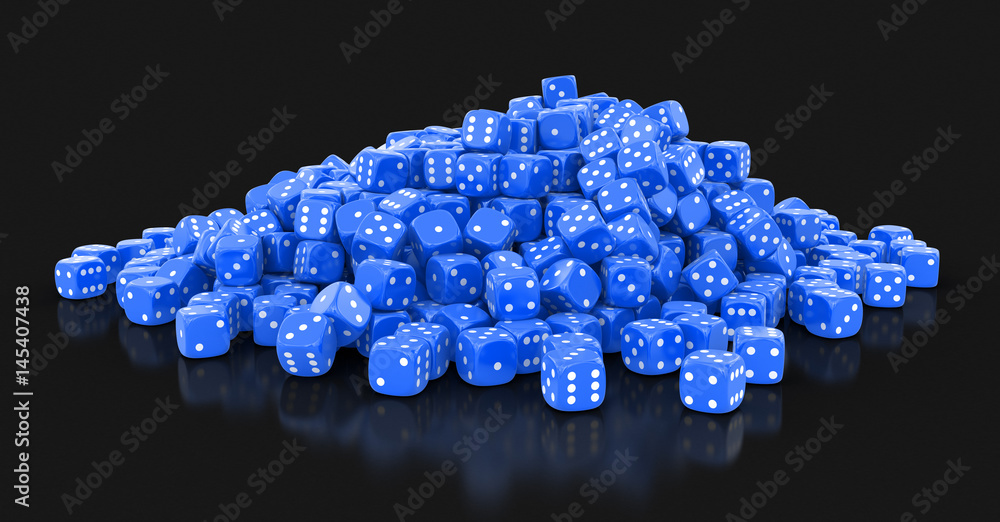 Poster dices with percent sign. image with clipping path