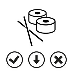 sushi icon stock vector illustration flat design