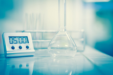 laboratory background blue tone