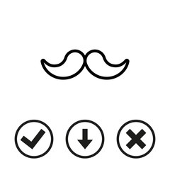 mustache icon stock vector illustration flat design