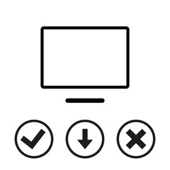 computer monitor icon stock vector illustration flat design