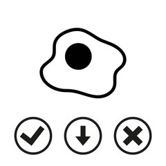 scrambled eggs icon stock vector illustration flat design