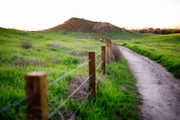 Trail through the hills of Irvine