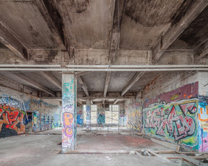 Abandoned old factory building