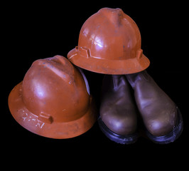 hard hat and gloves