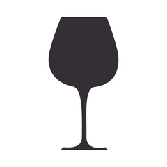 wine glass icon over white background. vector illustration