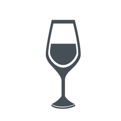 wine glass icon over white background. vector illustration