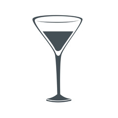 wine glass icon over white background. vector illustration