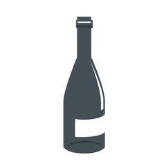 wine bottle icon over white background. colorful design. vector illustration