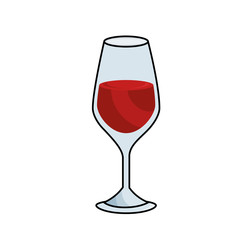 wine glass icon over white background. colorful design. vector illustration