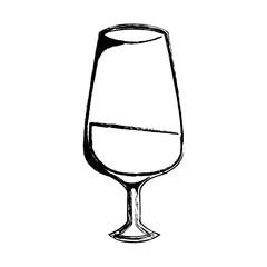 wine glass icon over white background. vector illustration