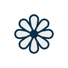 flower icon over white background. vector illustration