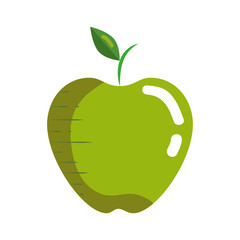 apple fruit icon over white background. colorful design. vector illustration