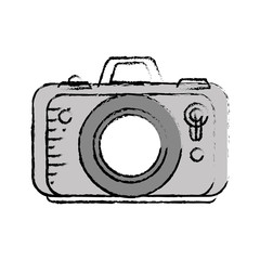photographic camera icon over white background. vector illustration