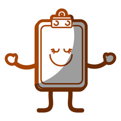 happy report table icon over white background. vector illustration