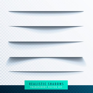 Realistic Transparent Paper Shadow Effect Set