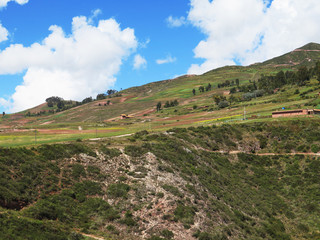 Naklejka premium Agricultural field in Sacred Valley, Cusco