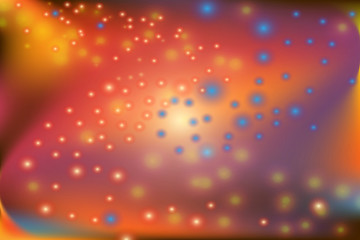 Obraz premium Abstract colorful twist shape and blinking dot